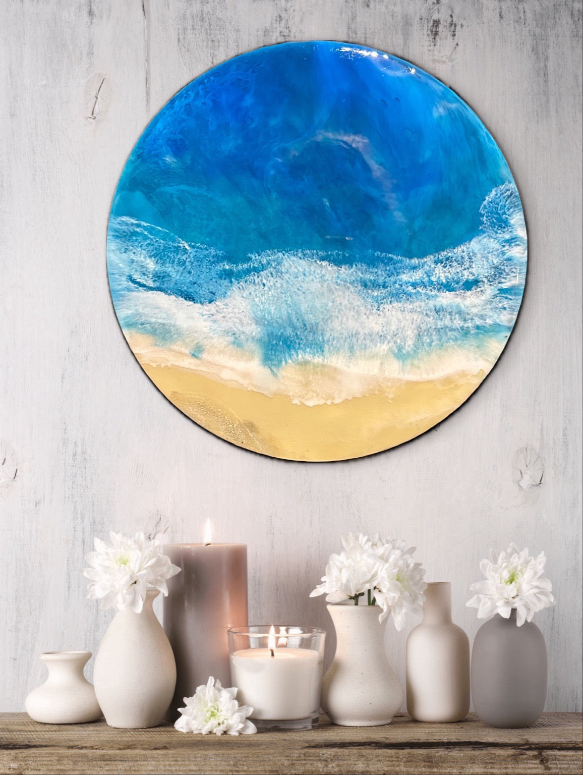 Esencia del Océano | Arte en resina hecho a mano – Decoración elegante inspirada en el mar